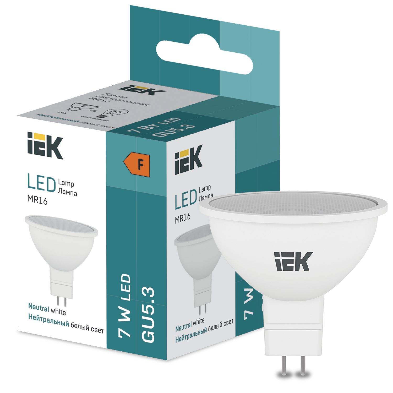 LED MR16 570lm 4000K GU5 IEK