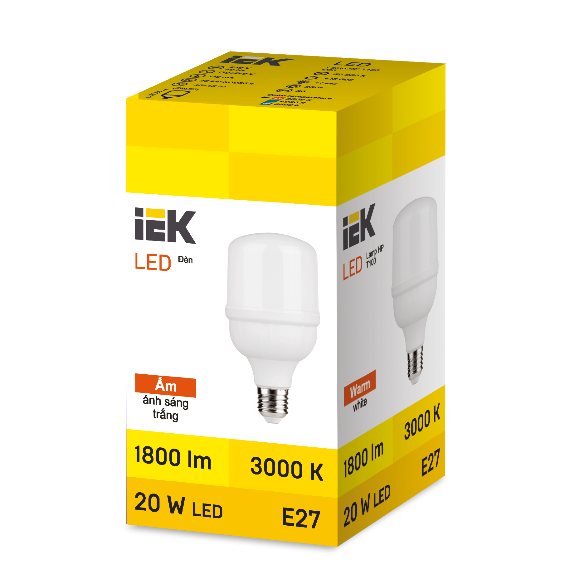 LED HP T100 20W 3000K E27 IEK