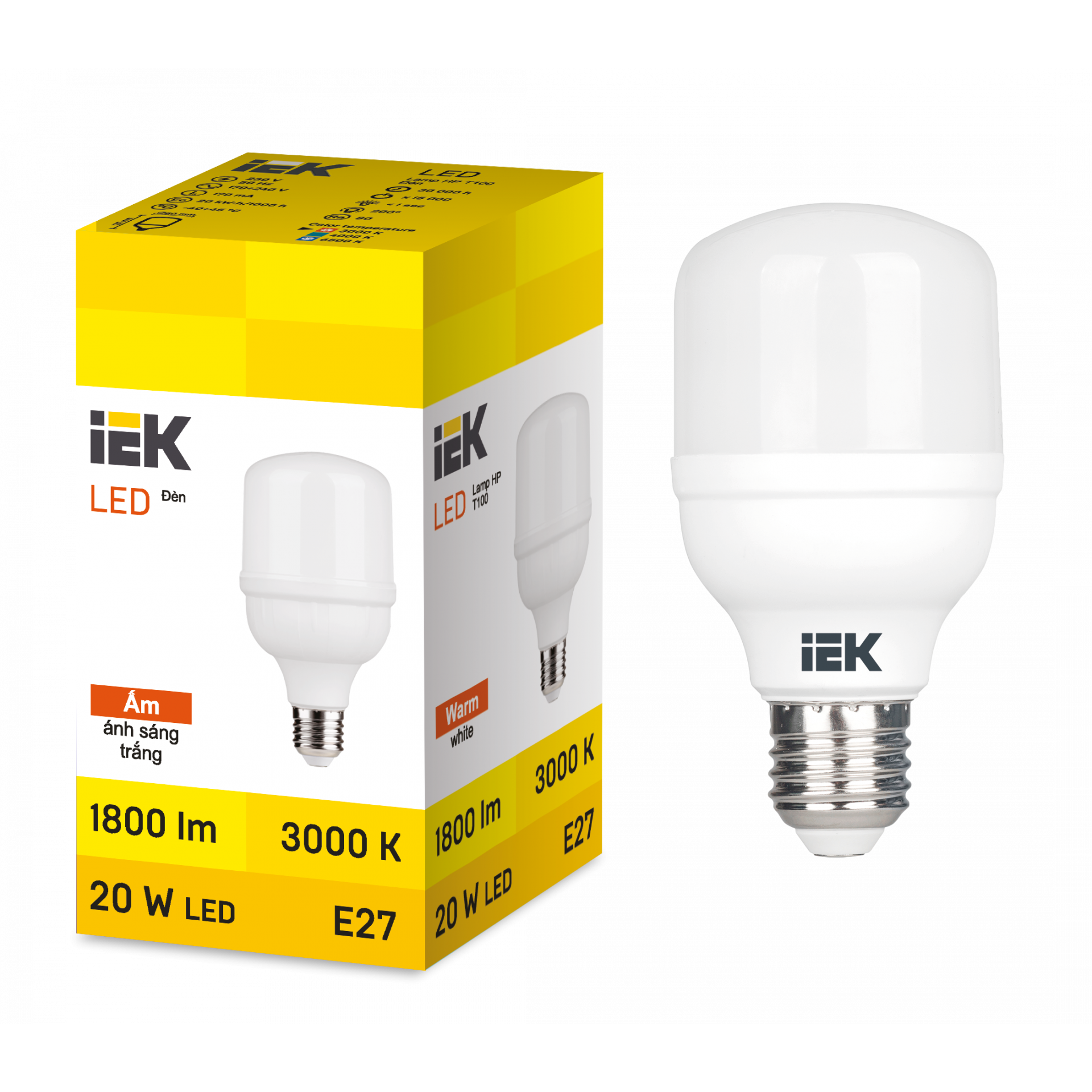 LED HP T100 20W 3000K E27 IEK