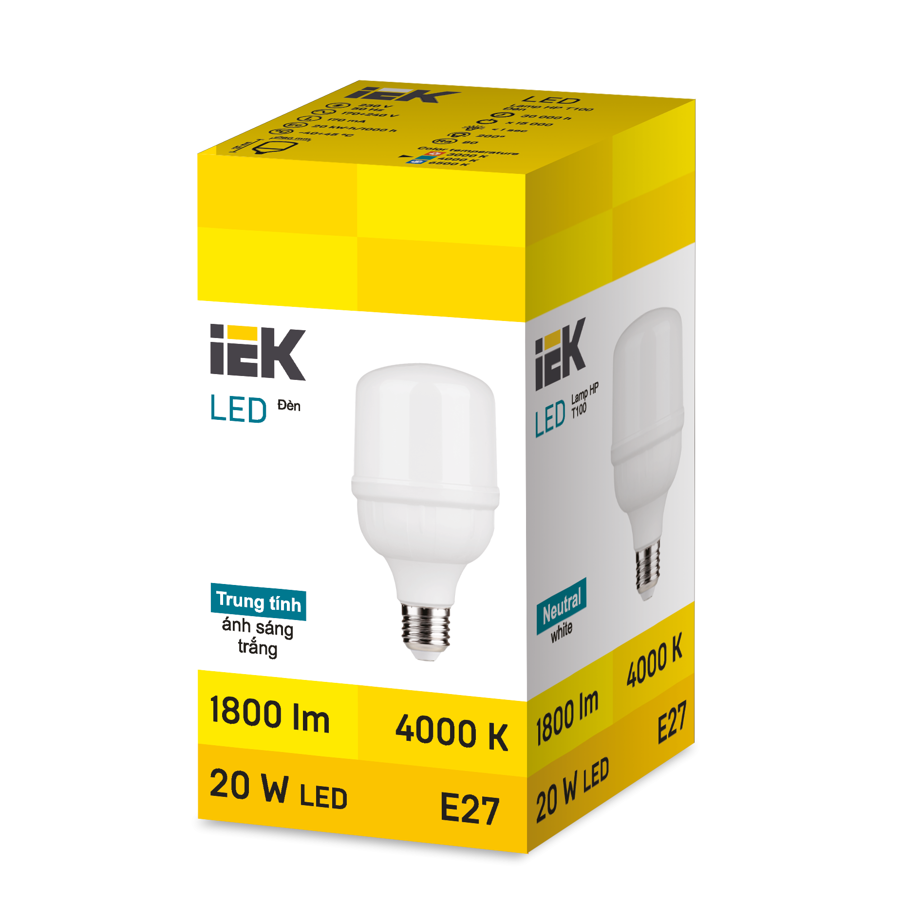 LED HP T100 20W 4000K E27 IEK