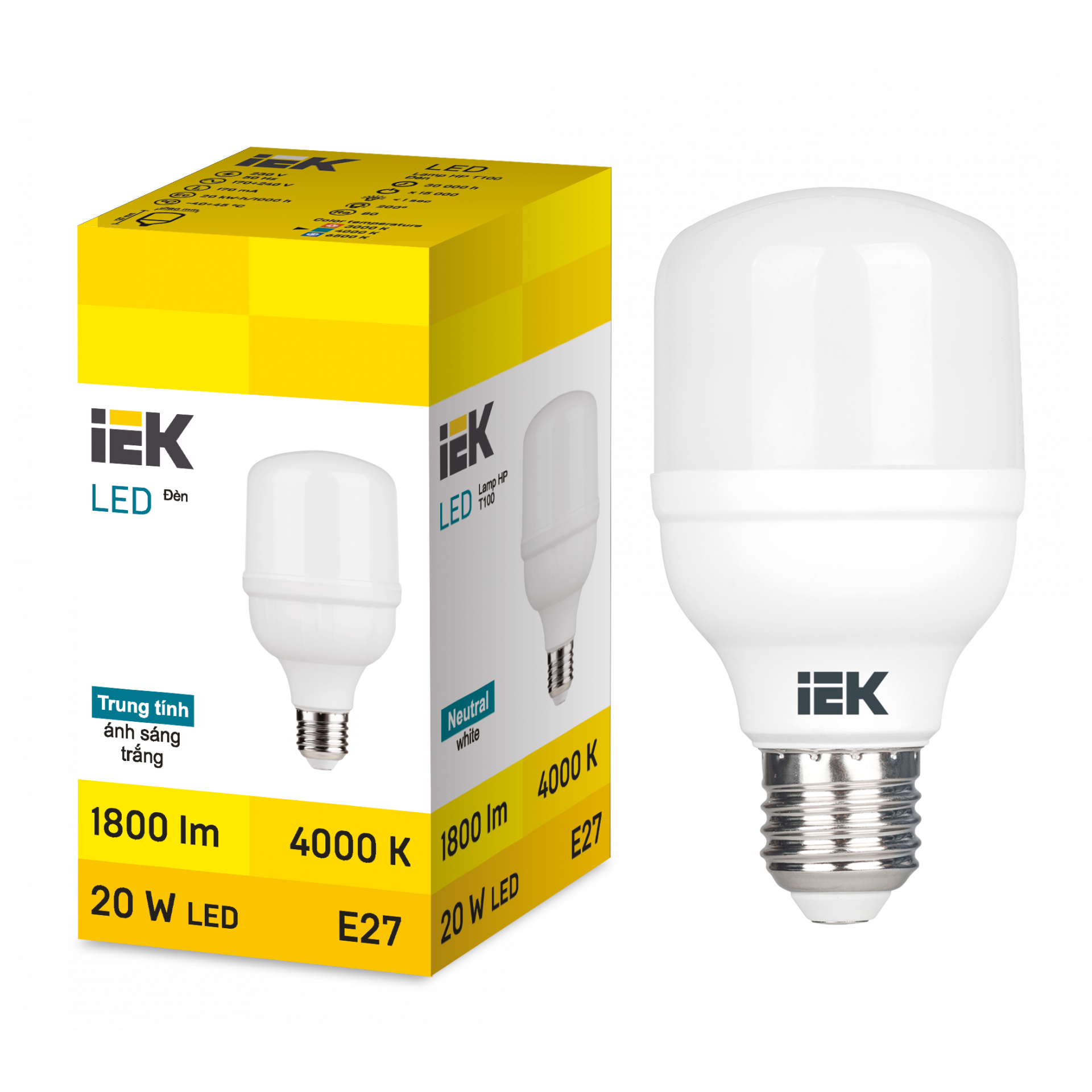 LED HP T100 20W 4000K E27 IEK