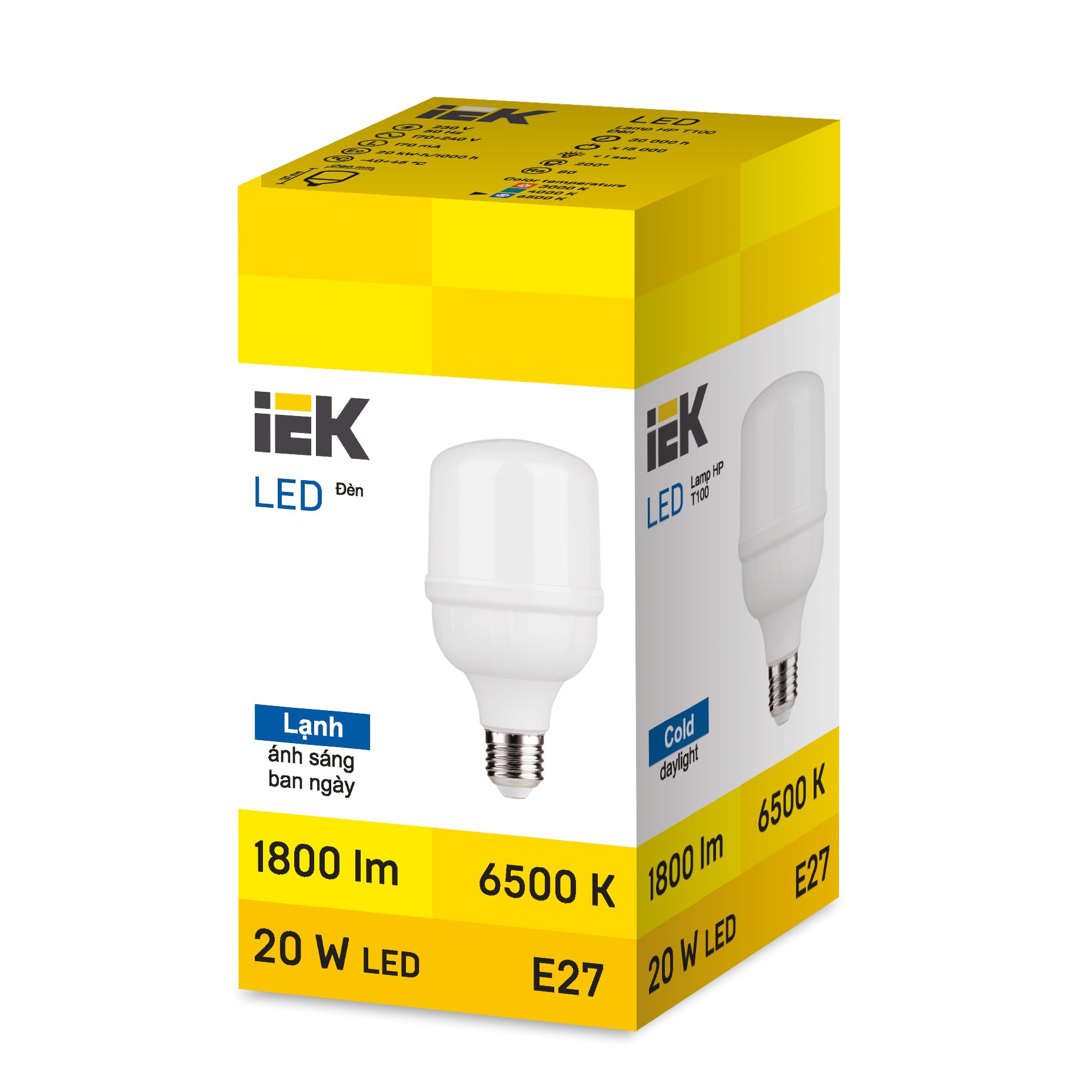 LED HP T100 20W 6500K E27 IEK