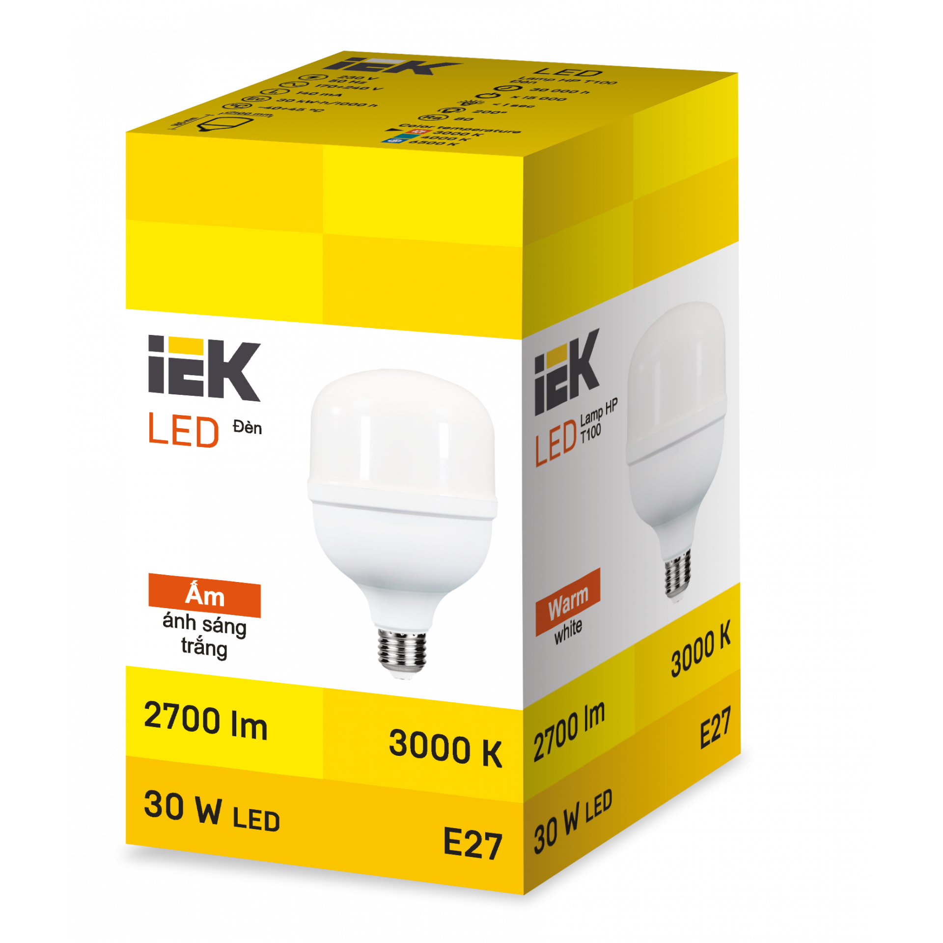 LED HP T100 30W 3000K E27 IEK