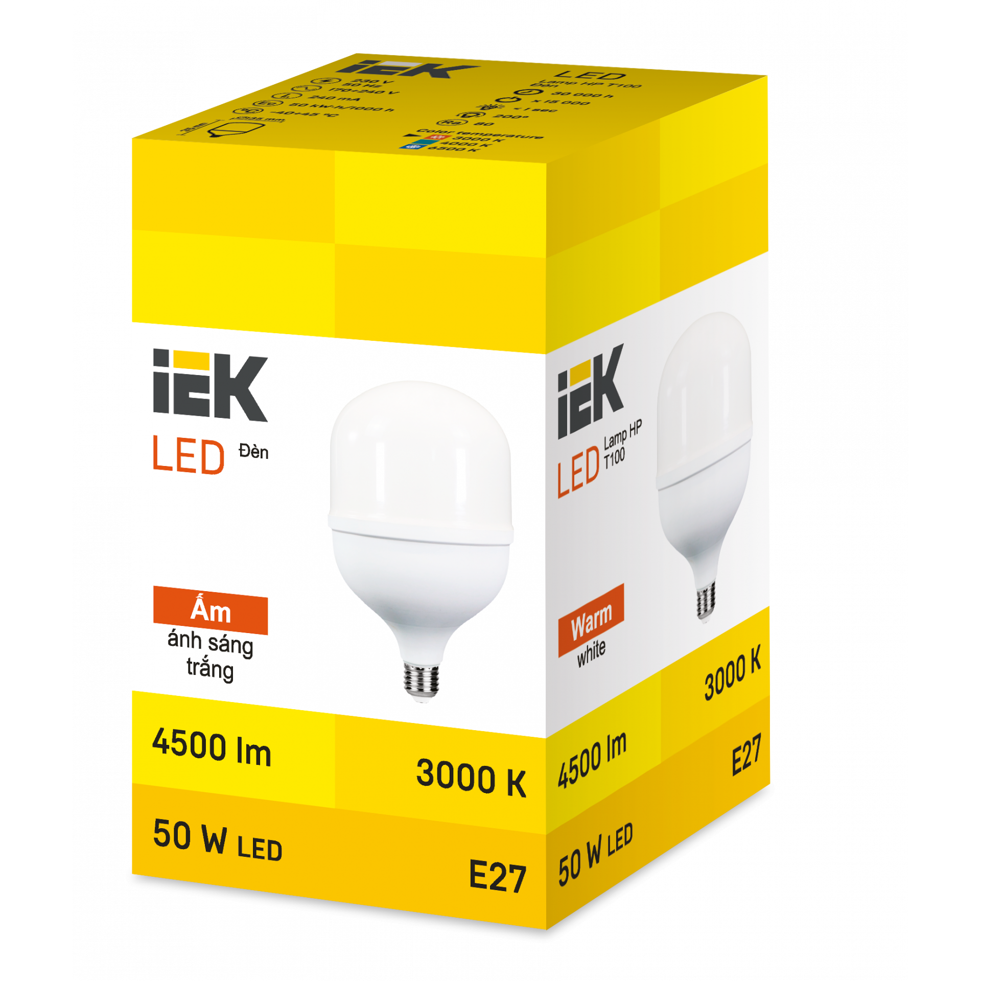 LED HP T100 50W 3000K E27 IEK