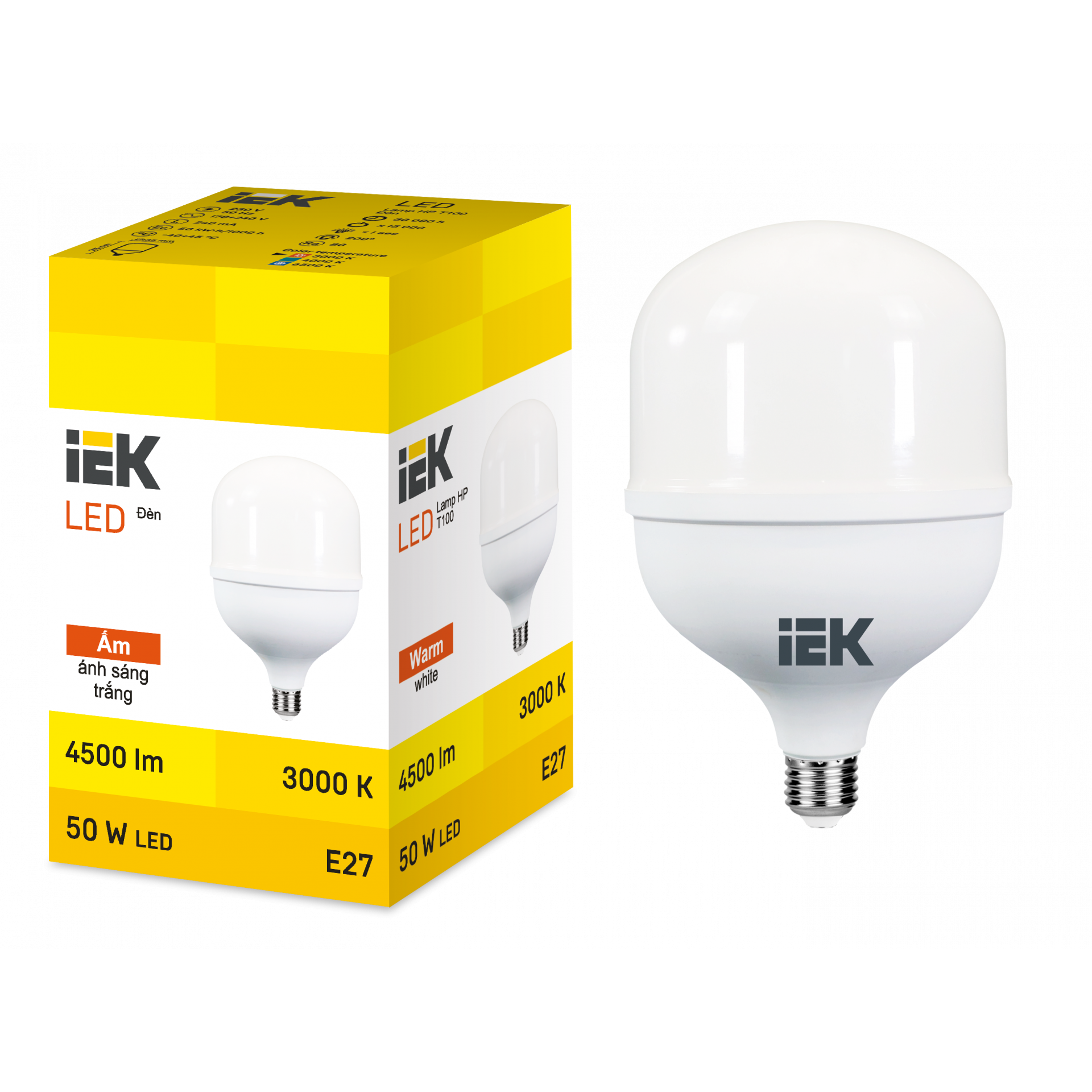 LED HP T100 50W 3000K E27 IEK