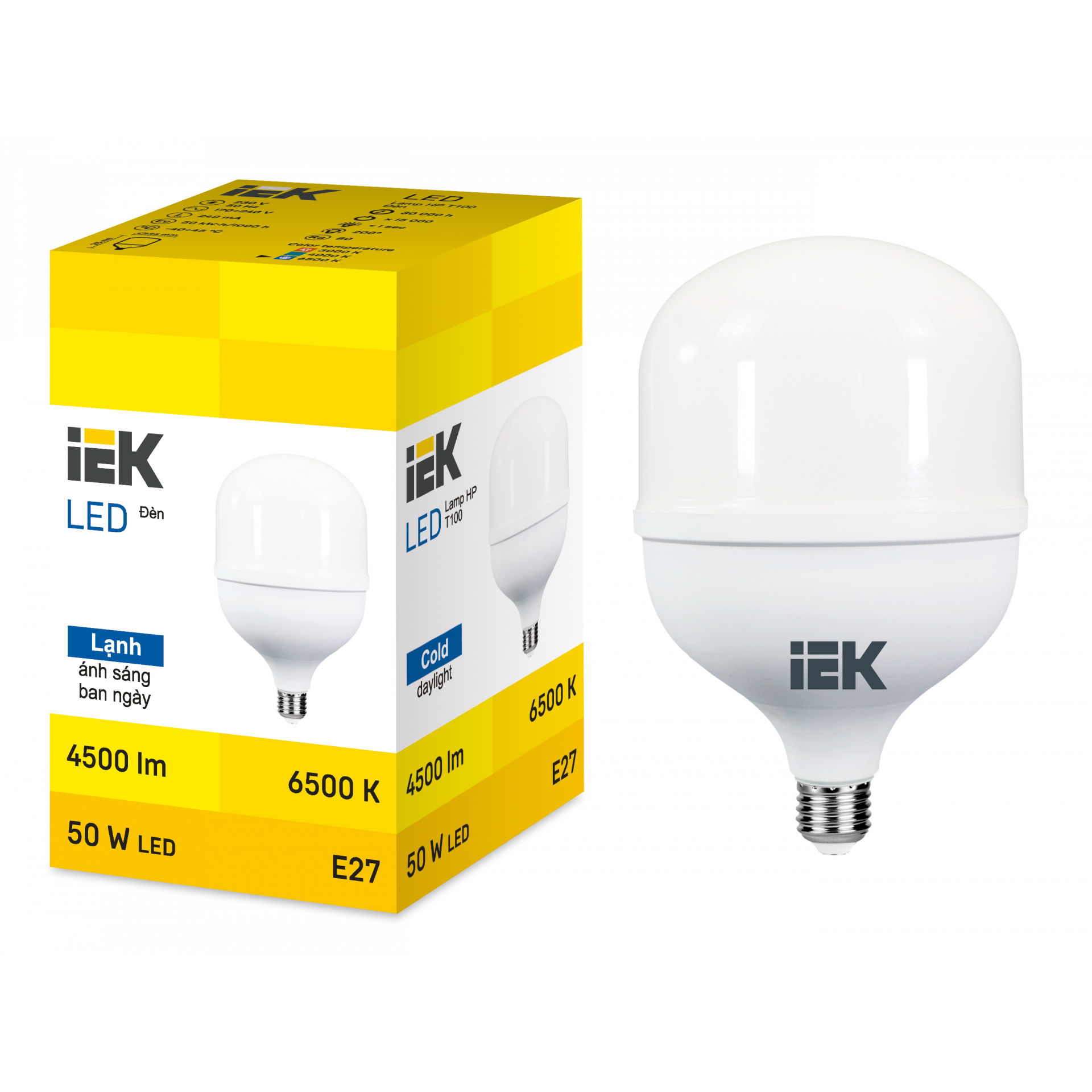 LED HP T100 50W 6500K E27 IEK