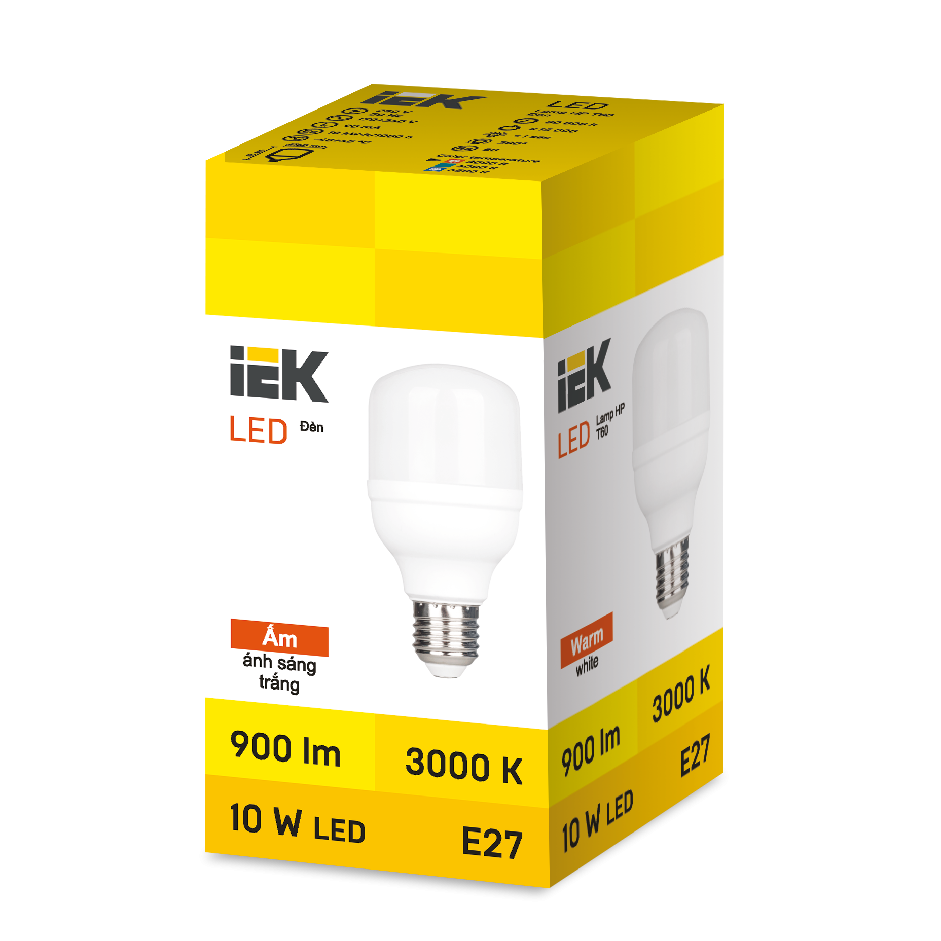LED HP T60 10W 3000K E27 IEK