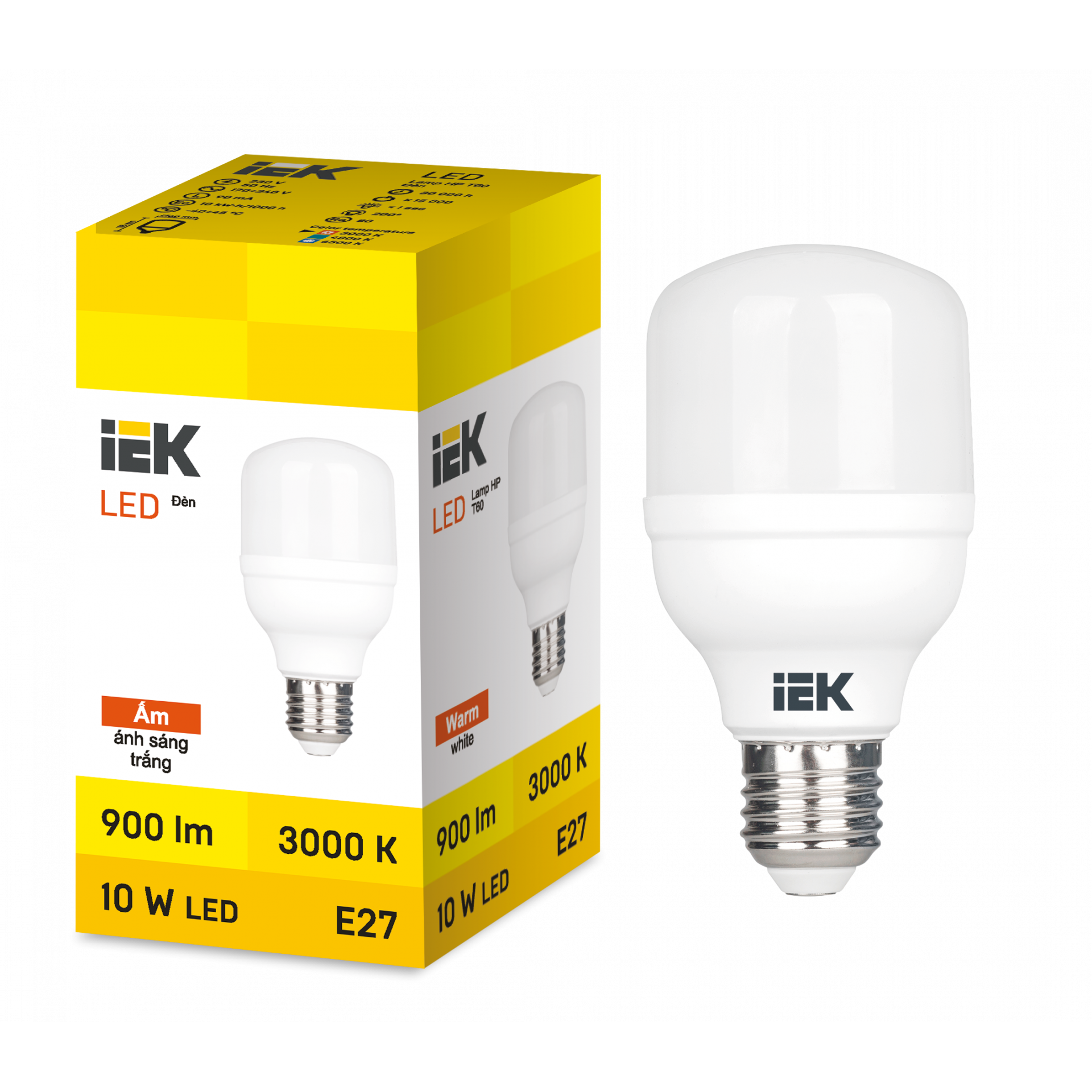 LED HP T60 10W 3000K E27 IEK