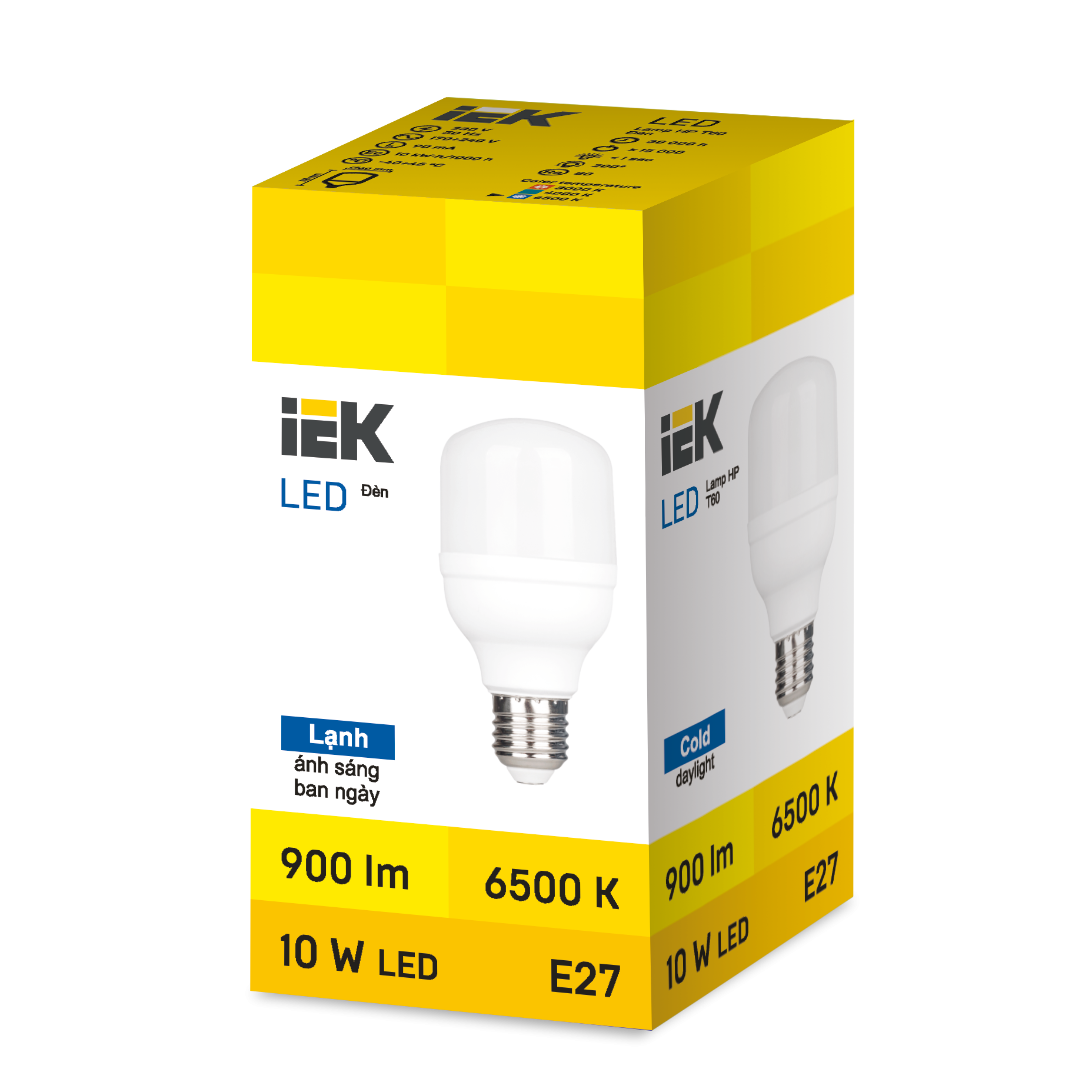LED HP T60 10W 6500K E27 IEK
