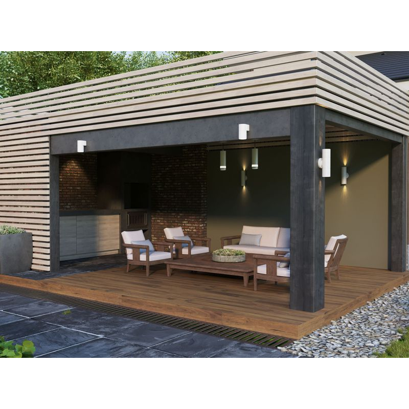 Светильник уличный 5108 настенный под лампу 2хGU10 IP65 белый IEK