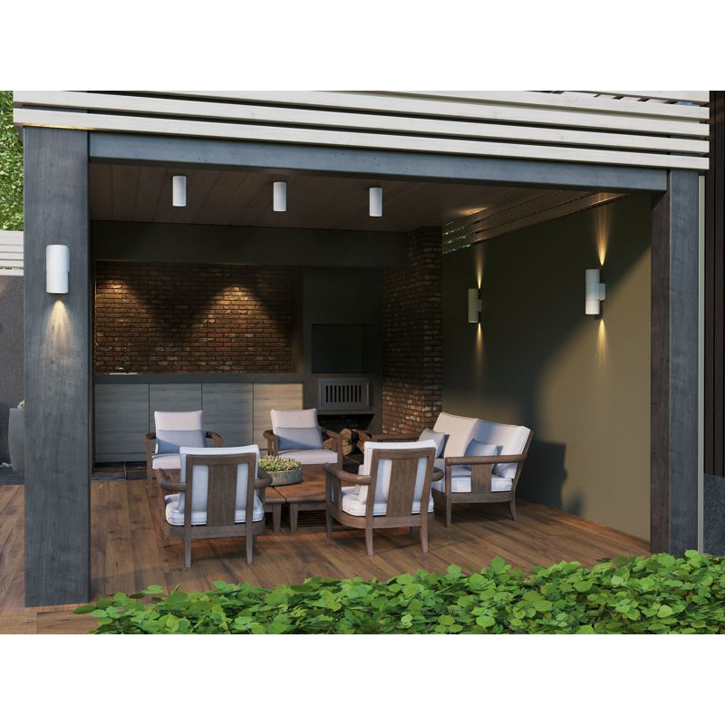 Светильник уличный 5108 настенный под лампу 2хGU10 IP65 белый IEK