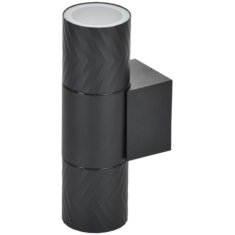 Светильник уличный 5108 настенный под лампу 2хGU10 IP65 черный IEK