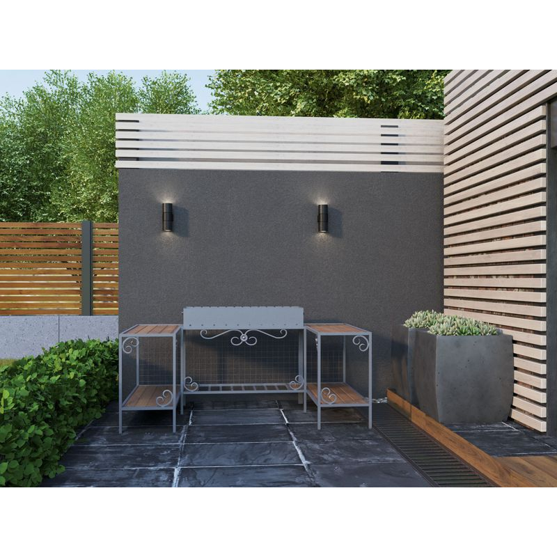 Светильник уличный 5108 настенный под лампу 2хGU10 IP65 серый IEK