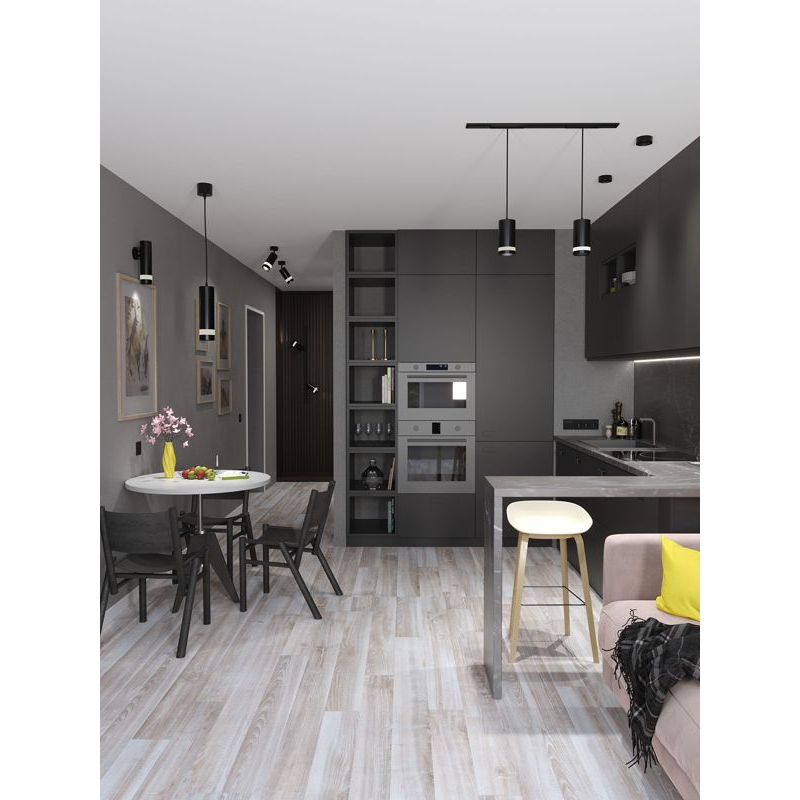 Светильник 4007 подвесной под лампу GU10 черный IEK