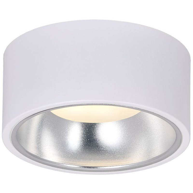 Светильник 4017 накладной потолочный под лампу GX53 белый/хром IEK