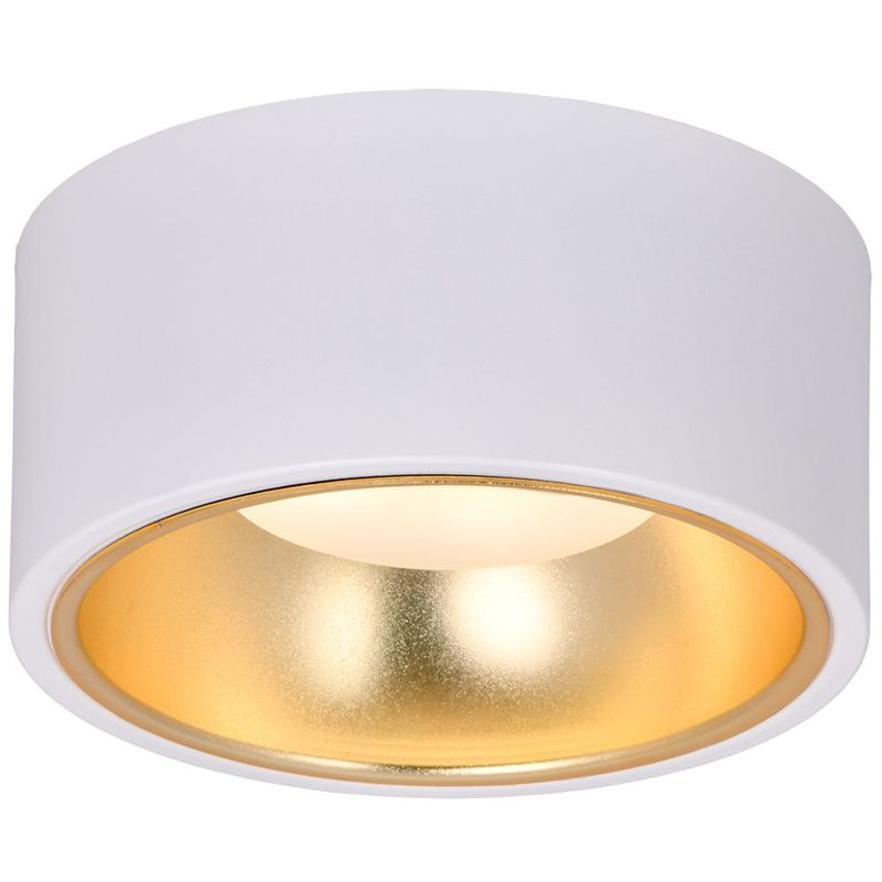 Светильник 4017 накладной потолочный под лампу GX53 белый/золото IEK