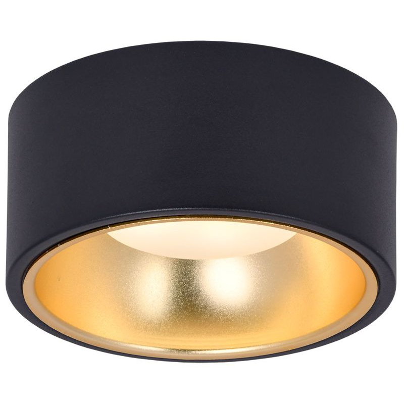 Светильник 4017 накладной потолочный под лампу GX53 черный/золото IEK