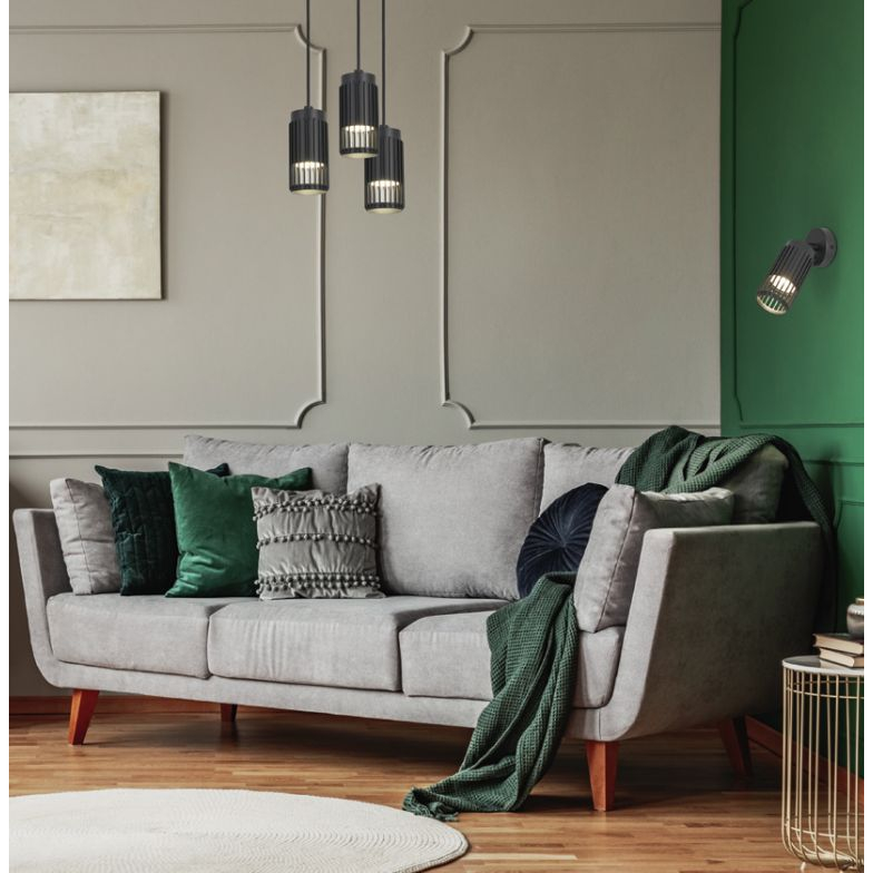 Светильник 4208 настенно-потолочный под лампу 2хGU10 черный IEK