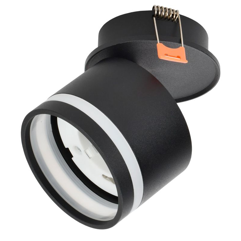 Светильник 4033 встраиваемый поворотный под лампу GX53 черный IEK