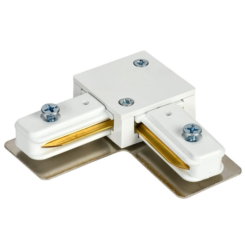 Соединитель L-образный внутренний для однофазного шинопровода белый IEK