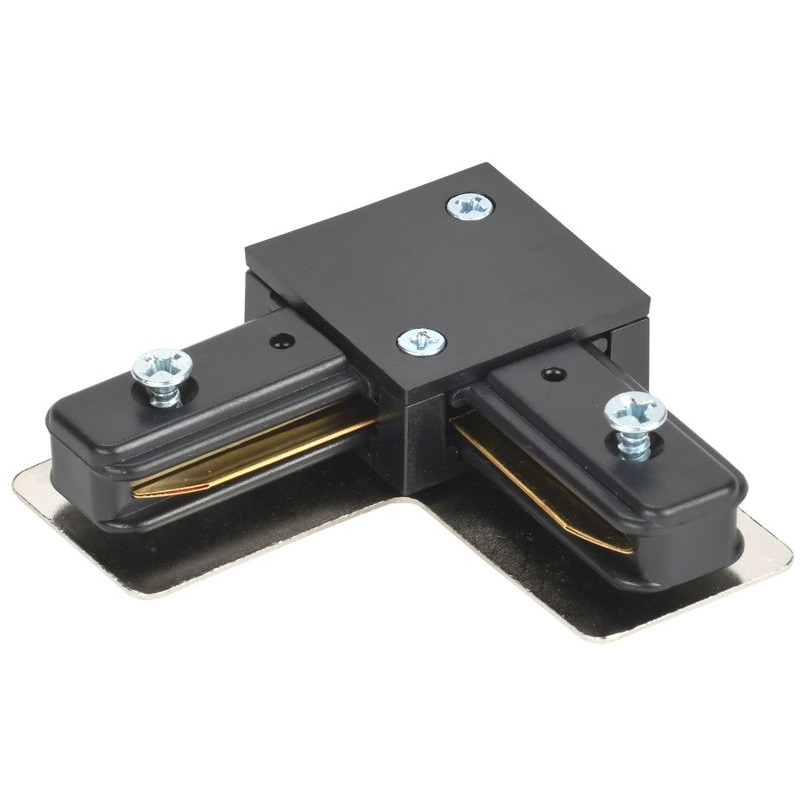 Соединитель L-образный внутренний для однофазного шинопровода черный IEK