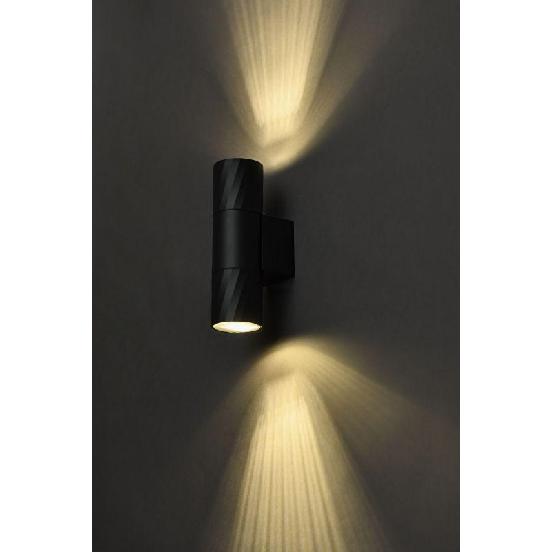 Светильник уличный 5221 настенный под лампу 2хGU10 IP65 черный IEK