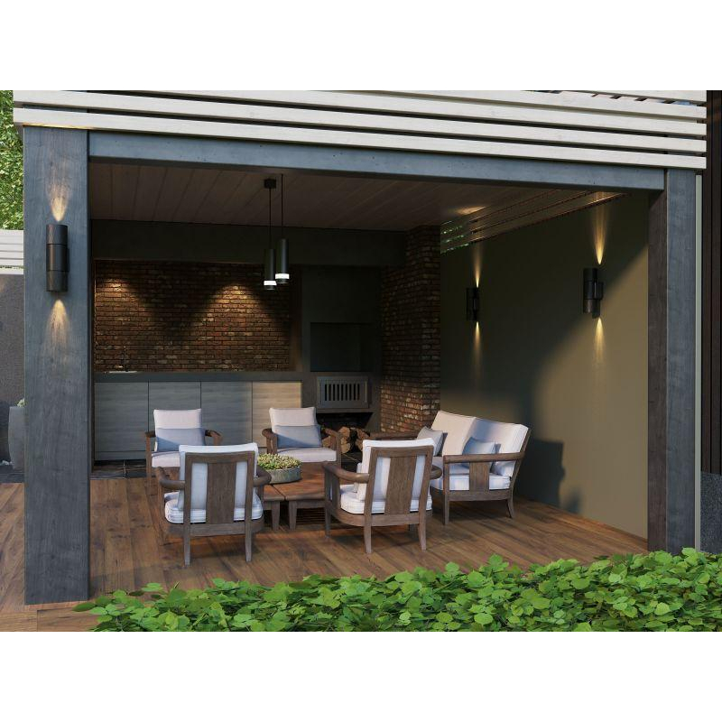 Светильник уличный 5221 настенный под лампу 2хGU10 IP65 черный IEK