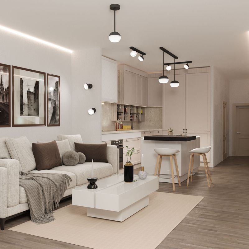 Светильник 4012 подвесной под лампу GX53 черный IEK