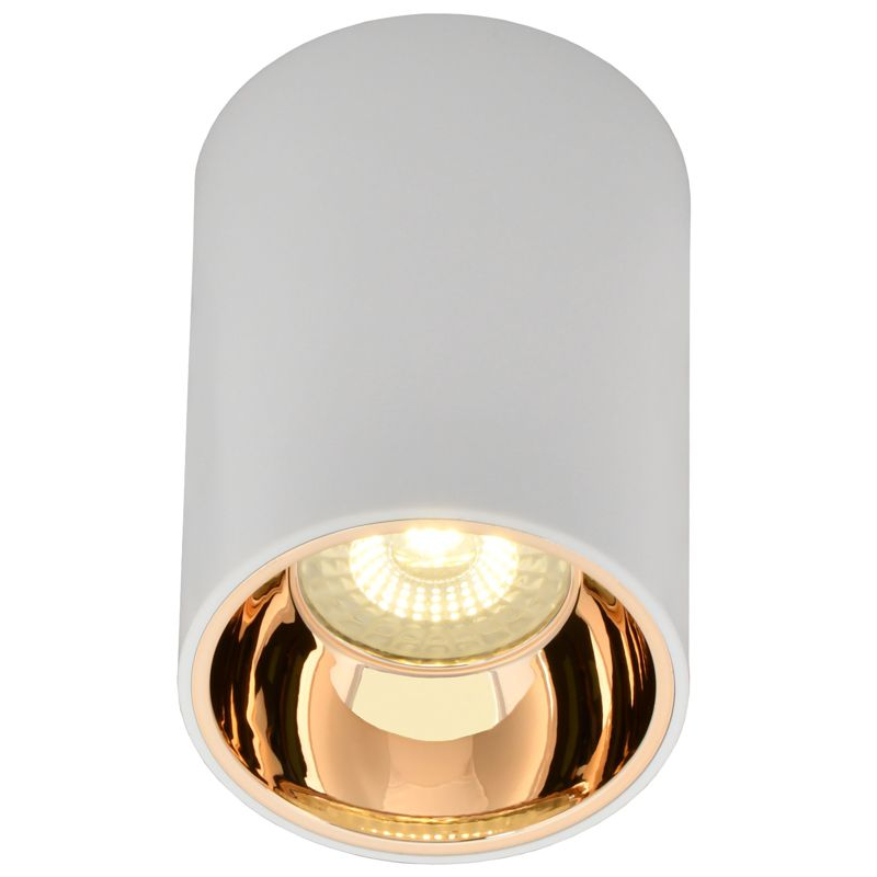 Светильник 4111 накладной потолочный под лампу GU10 белый/золото пластик IEK