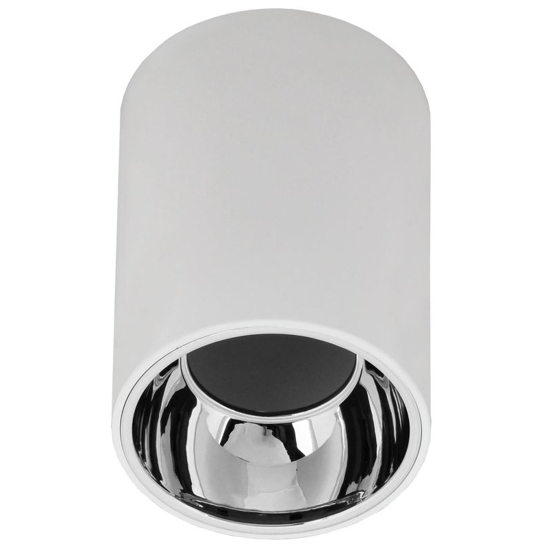 Светильник 4111 накладной потолочный под лампу GU10 белый/хром пластик IEK