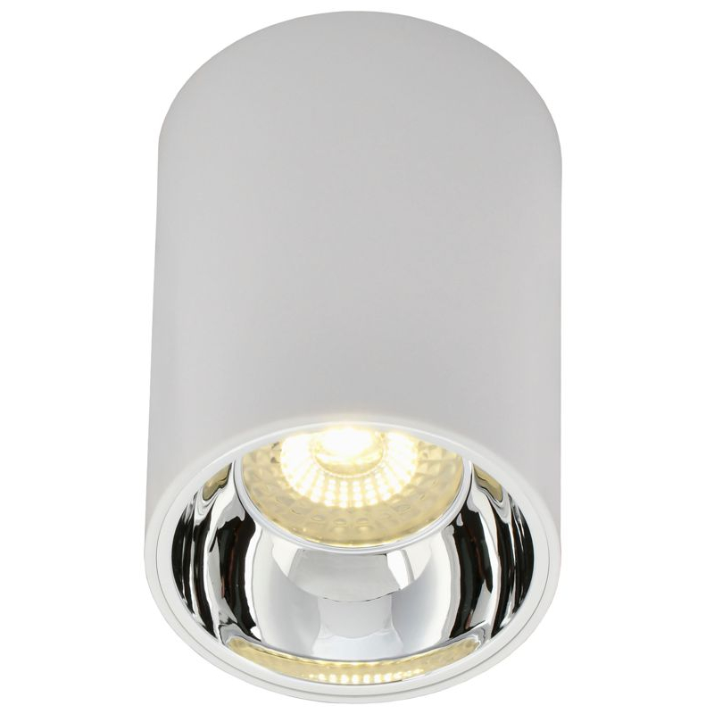 Светильник 4111 накладной потолочный под лампу GU10 белый/хром пластик IEK