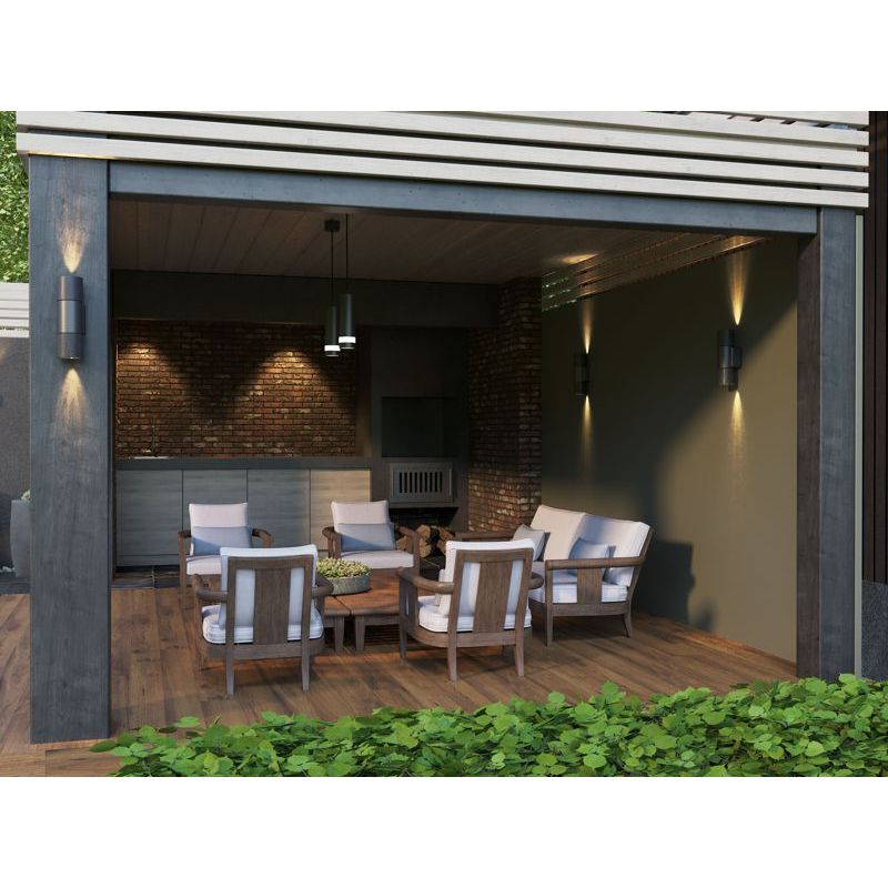 Светильник уличный 5113 настенный под лампу 2хGU10 IP65 серый IEK