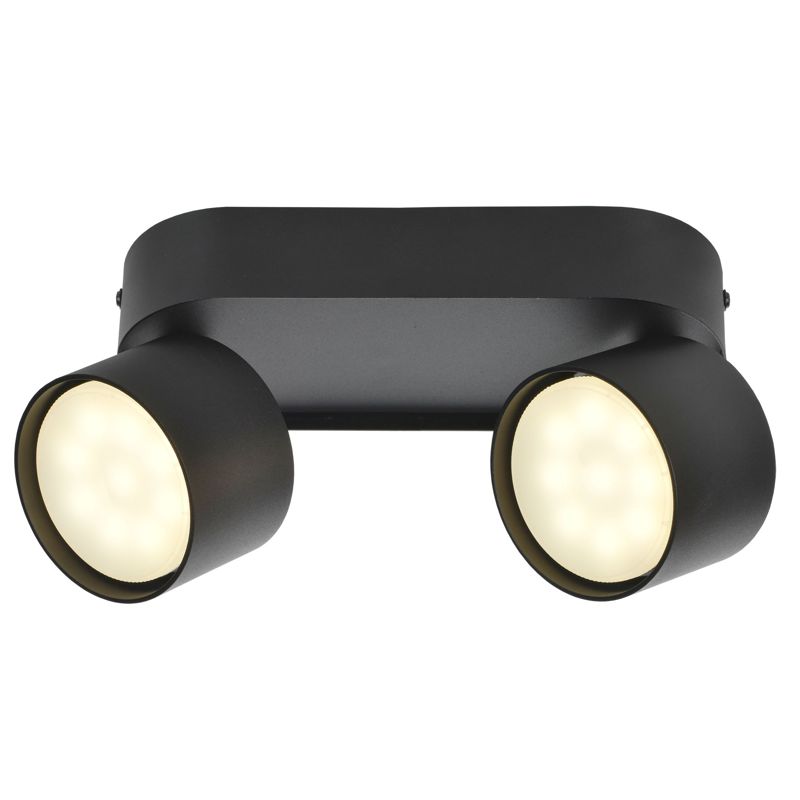 Светильник 4042 настенно-потолочный под лампу 2хGX53 черный IEK