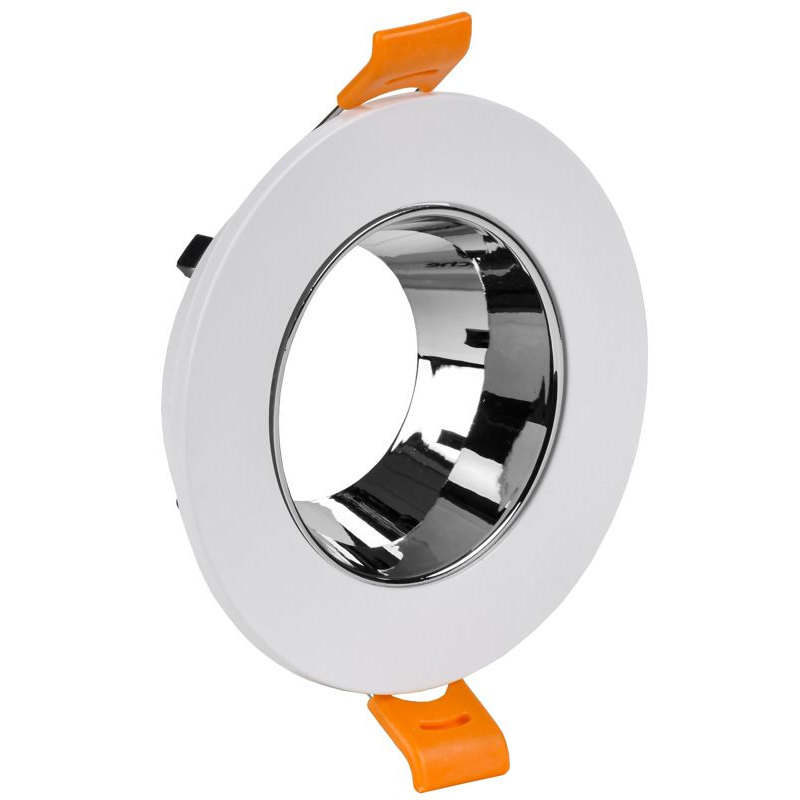 Светильник 4106 встраиваемый поворотный под лампу GU10 белый/хром пластик IEK