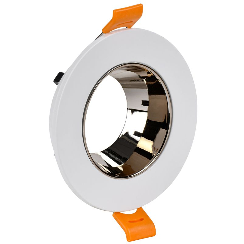 Светильник 4106 встраиваемый поворотный под лампу GU10 белый/шоколад пластик IEK