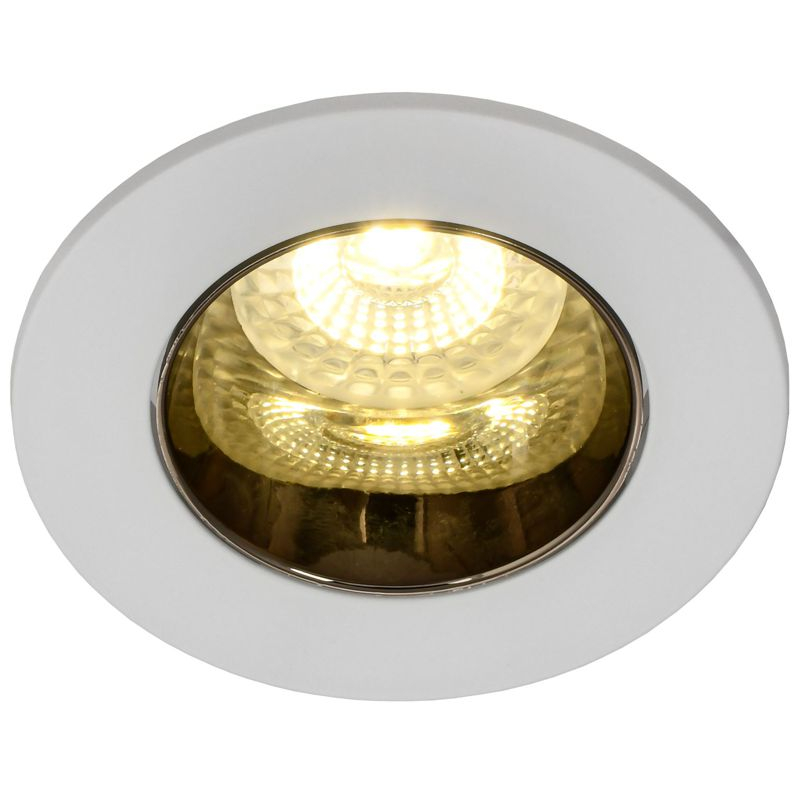 Светильник 4106 встраиваемый поворотный под лампу GU10 белый/шоколад пластик IEK