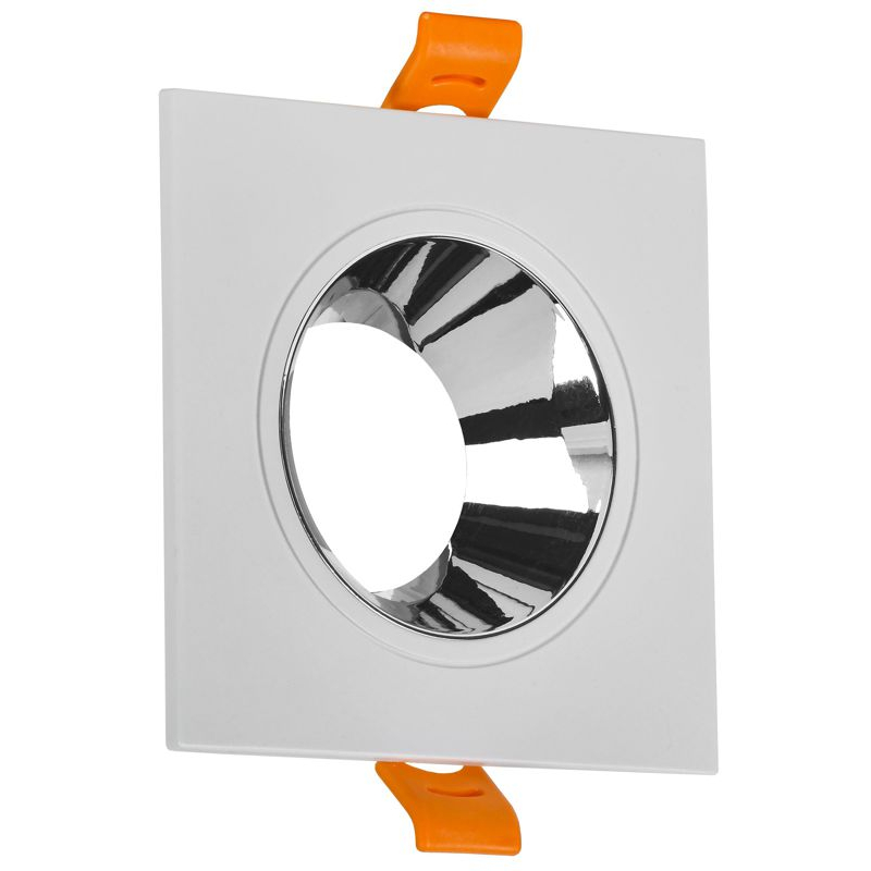 Светильник 4107 встраиваемый поворотный под лампу GU10 белый/хром пластик IEK