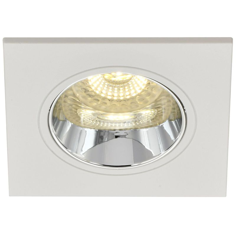 Светильник 4107 встраиваемый поворотный под лампу GU10 белый/хром пластик IEK