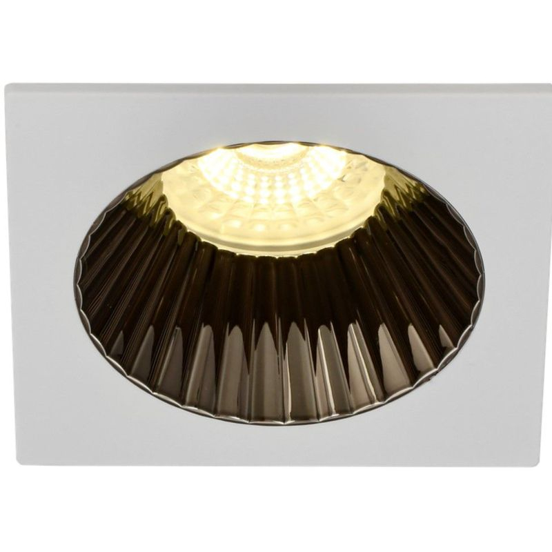 Светильник 4109 встраиваемый поворотный под лампу GU10 белый/шоколад пластик IEK