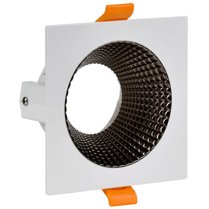 Светильник 4110 встраиваемый поворотный под лампу GU10 белый/шоколад пластик IEK