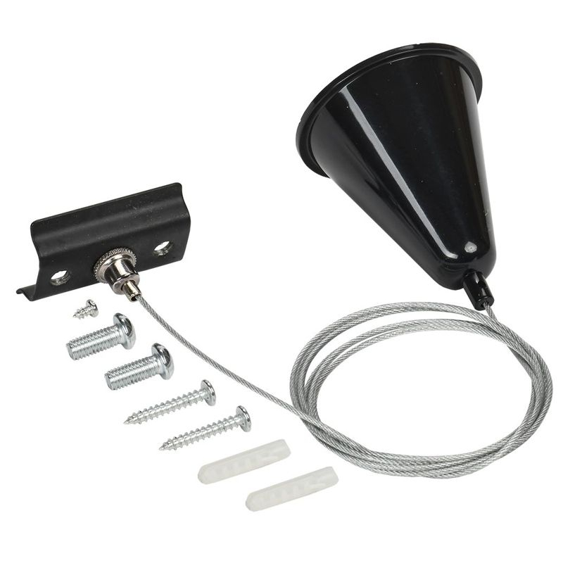 Комплект подвеса для шинопровода с тросом 1,5м черный IEK