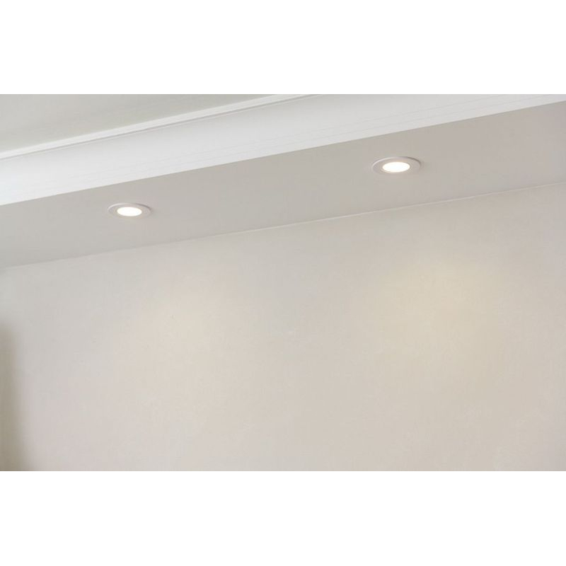 Светильник 4104 встраиваемый под лампу MR16 круг пластиковый белый IEK