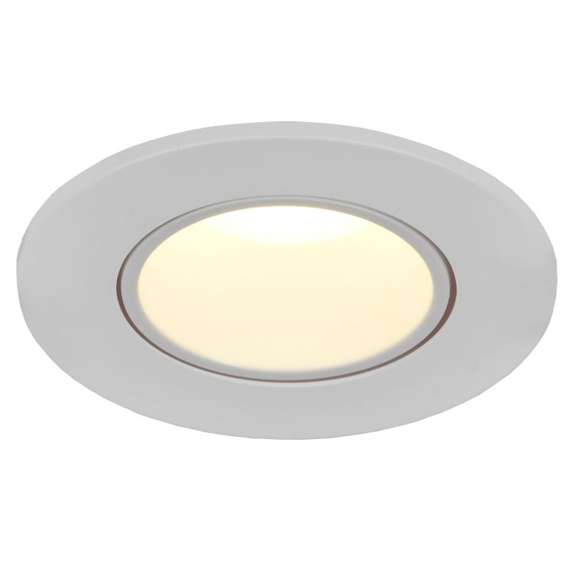 Светильник 4104 встраиваемый под лампу MR16 круг пластиковый белый IEK