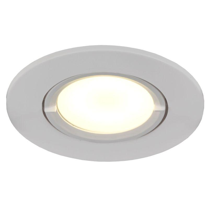 Светильник 4105 встраиваемый под лампу MR16 круг пластиковый белый IEK