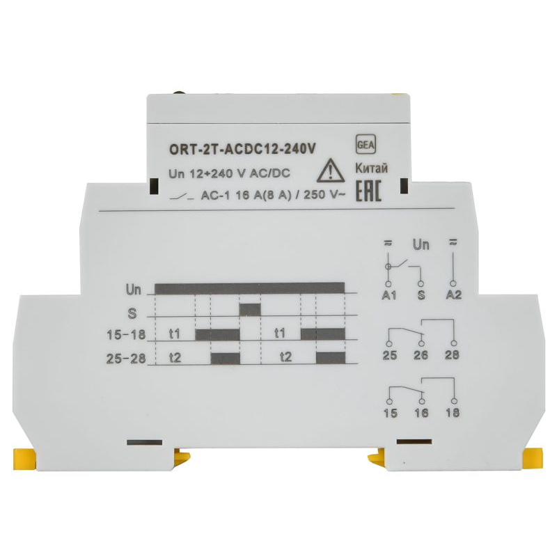 Реле времени ORT 2 контакта 2 уставки 12-240В AC/DC IEK
