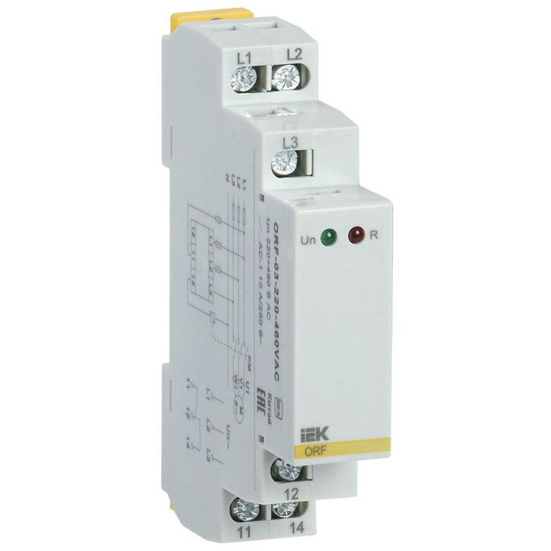 Реле контроля фаз ORF-03 трехфазное 220-460В AC IEK