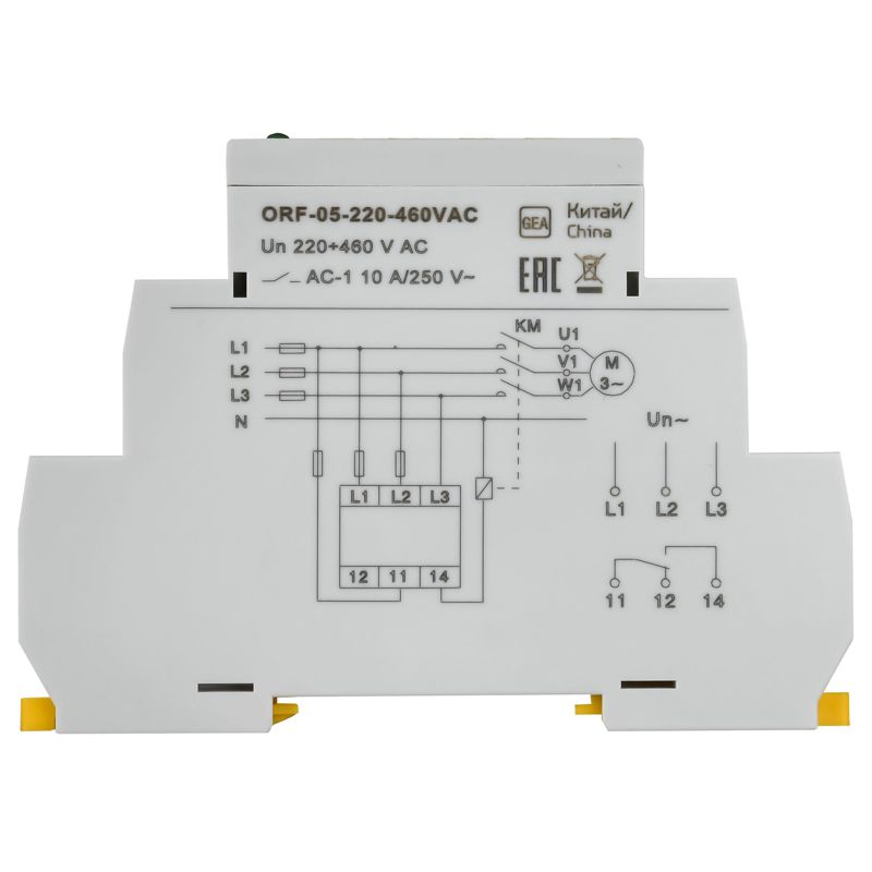 Реле контроля фаз ORF-05 трехфазное 220-460В AC IEK