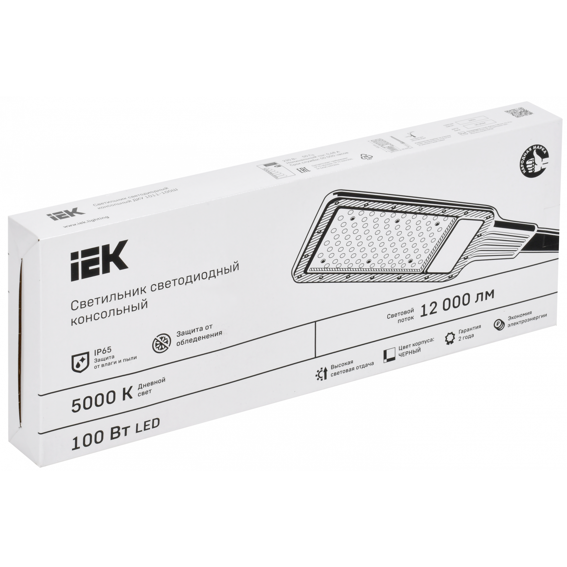 Светильник светодиодный консольный ДКУ 1011-100Ш 5000К IP65 IEK