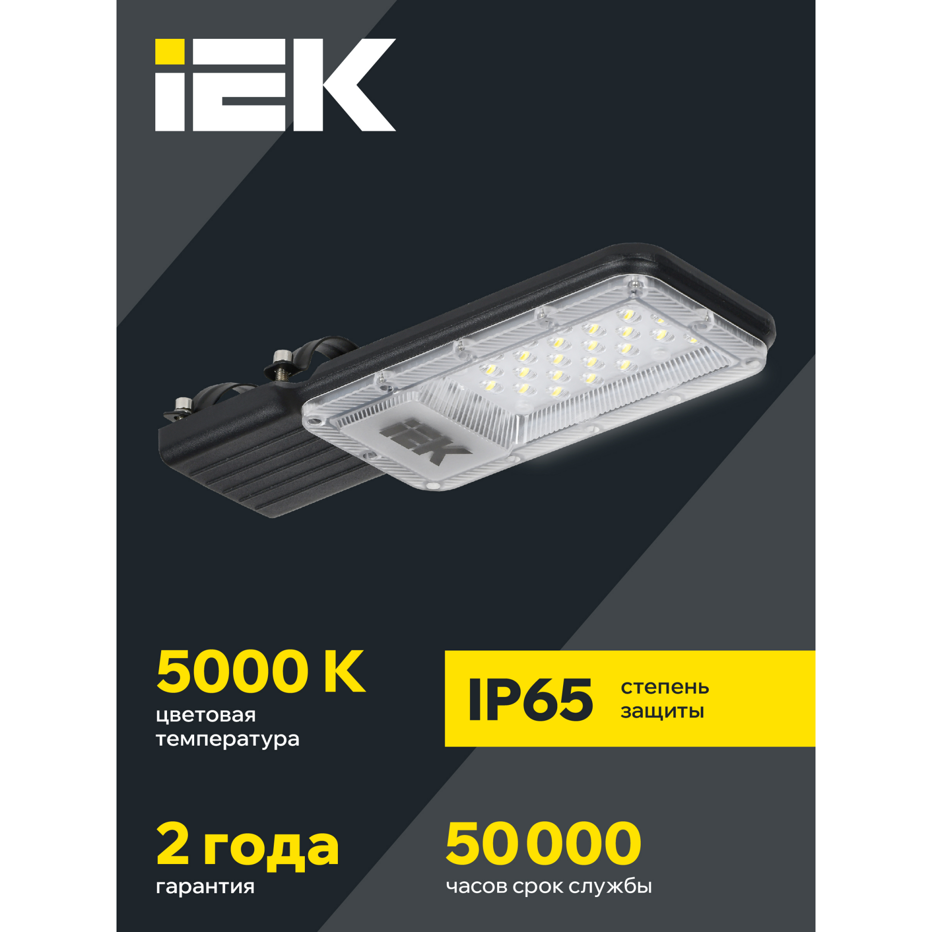 Светильник светодиодный консольный ДКУ 1011-30Ш 5000К IP65 IEK