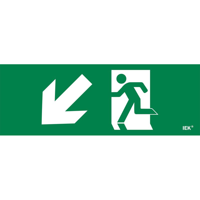 Этикетка самоклеящаяся 280х100мм Фигура/стрелка вниз влево IEK